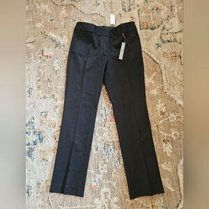 NWT Ann Taylor Loft,  the Julia straight, black cotton blend, trousers. Sz 6,